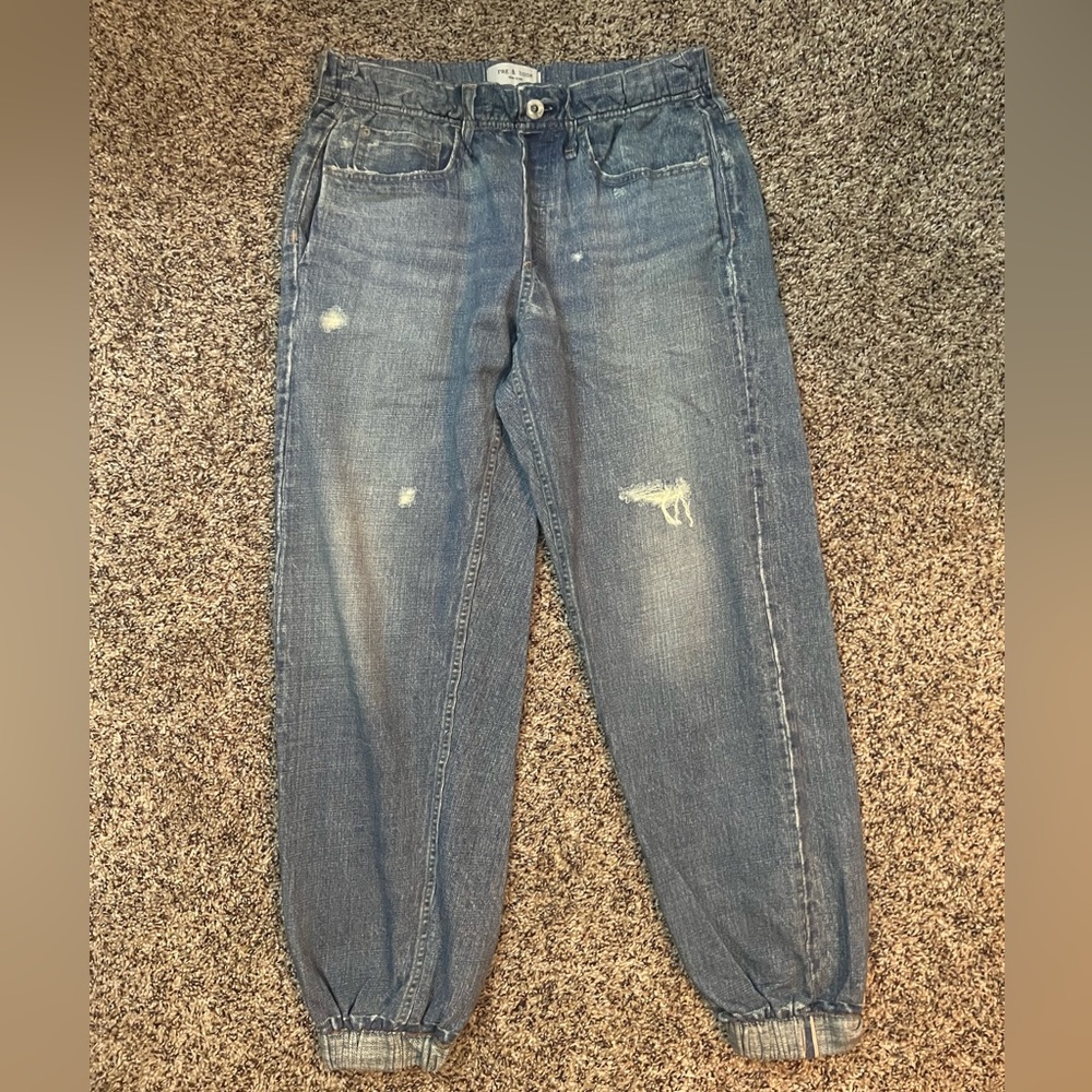 Rag & Bone Miramar printed denim “jeans” joggers